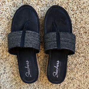 Skechers Women's Black Slide Sandals